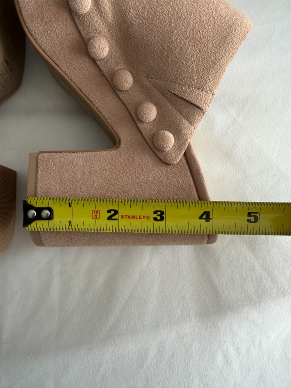 Dolce Vita "Emol" Blush Pink Tan Suede Platform Clog Mules Open Toe Sandal 70s - Picture 16 of 16